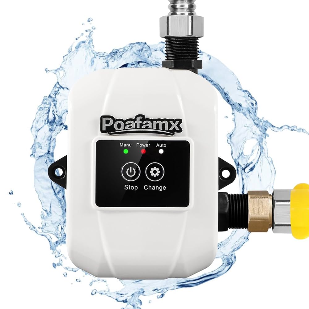 Poafamx 全自動ブースターポンプ　フレキ付き Amazon | Poafamx 全自動ブースターポンプ 最大流量30L/min 最大